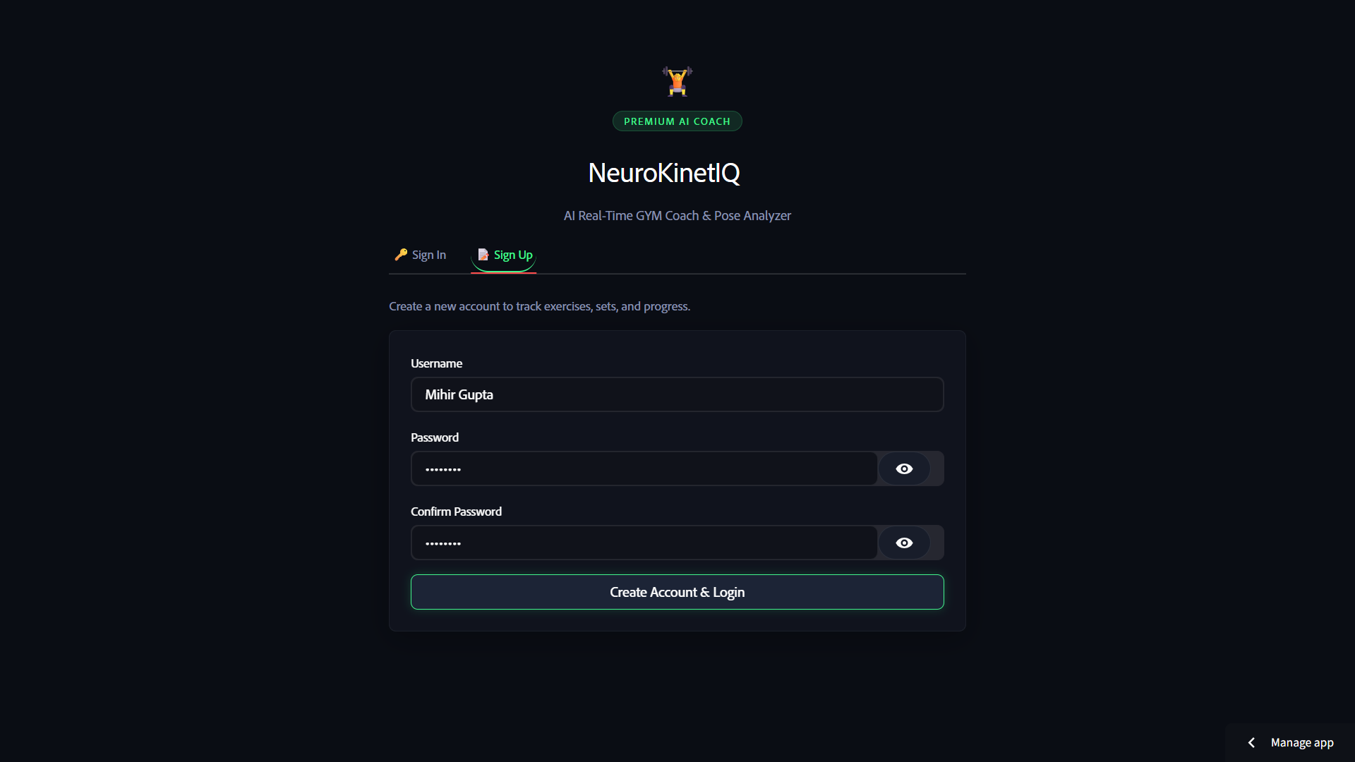 Secure Signup & Profile